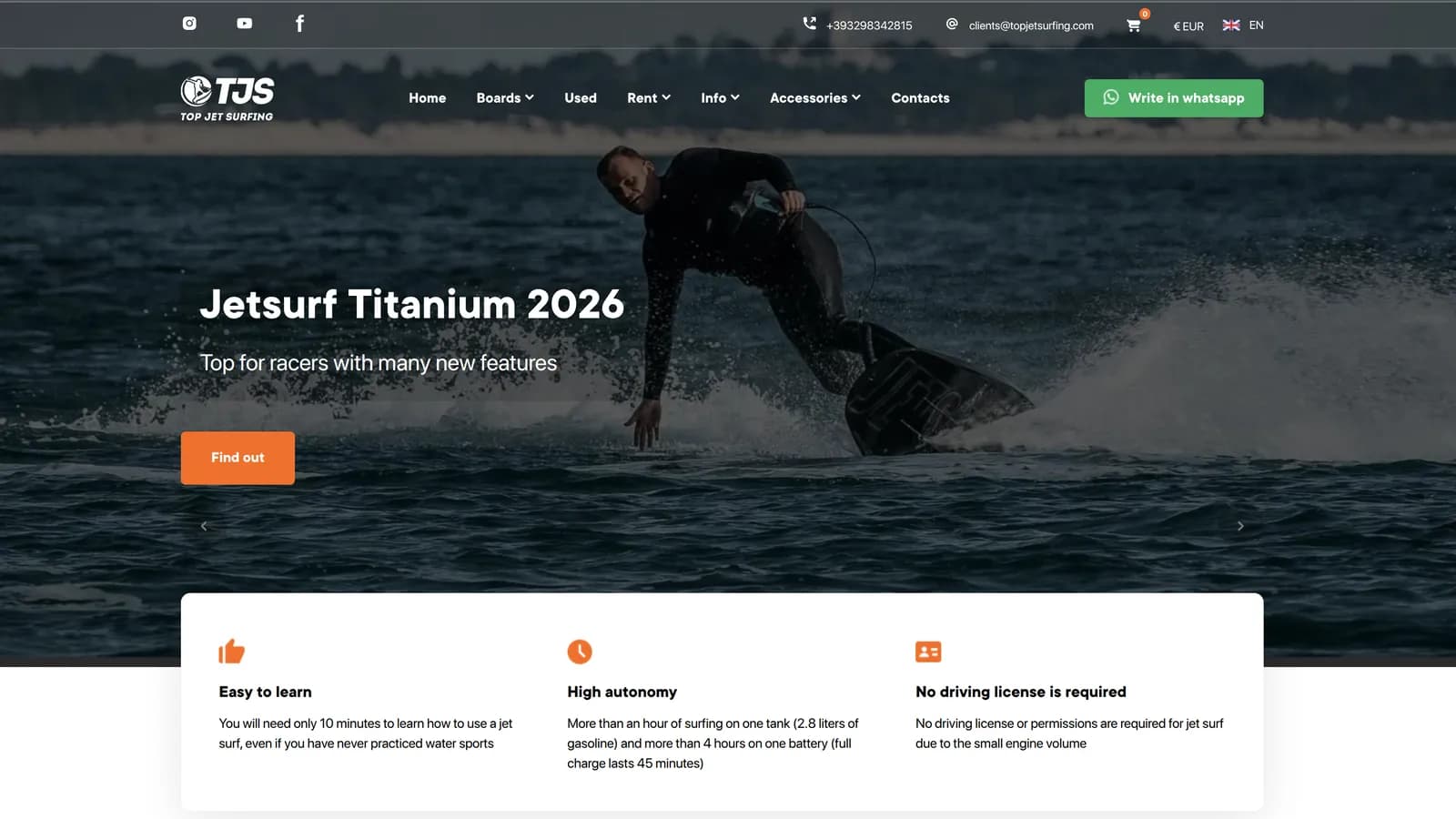 Interface screenshot: Topjsurfing — Developer